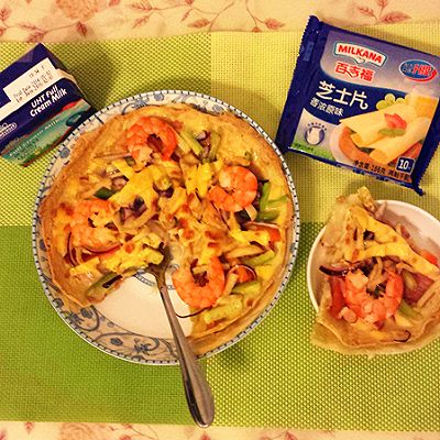  披萨芝士蛋饼