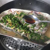 葱油海鲈鱼#春天不减肥、夏天肉堆堆#的做法图解3