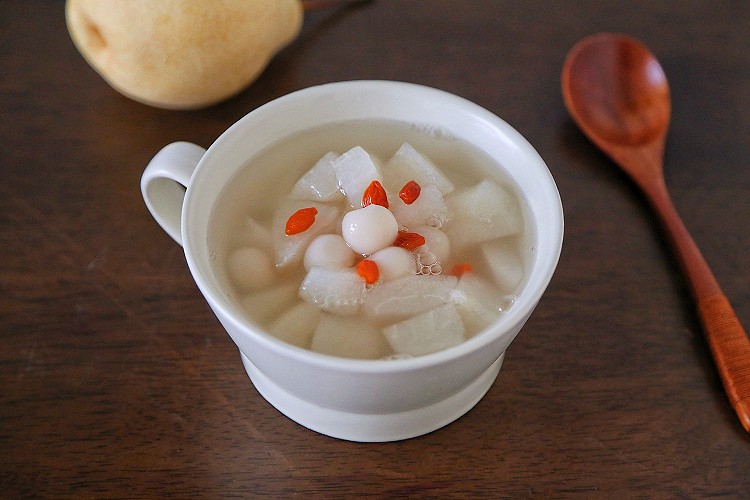 秋季润燥的小甜汤～冰糖雪梨小丸子的做法