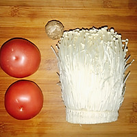 【金针菇の日常】清爽番茄金针菇的做法图解1