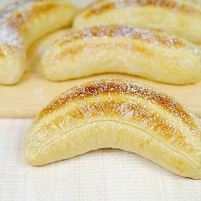 超Q的柔软香甜伪香蕉面包（更新卡仕达酱做法）