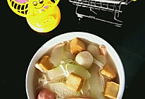 冬瓜火腿鱼豆腐虾丸鱼丸汤的做法