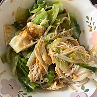生菜金针菇拌荷包蛋的做法图解8