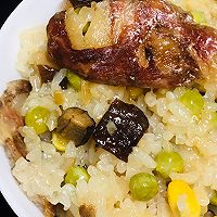 #金龙鱼橄调-橄想橄做#香肠豌豆糯米饭的做法图解9