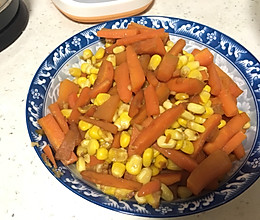 胡萝卜炒玉米粒的做法