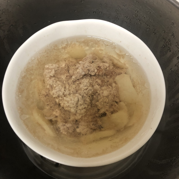 马蹄肉沫汤的做法