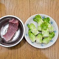 #流感季饮食攻略# 肉片炒儿菜的做法图解1