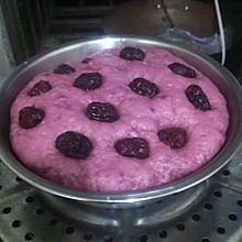 红枣紫薯发糕