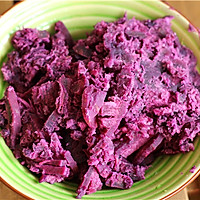 奶香紫薯糕#自己做更健康#的做法图解1
