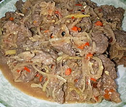 傣味酸笋炒牛肉的做法