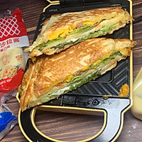 #丘比三明治#培根沙拉酱芝士鸡蛋三明治（快手早餐）的做法图解12
