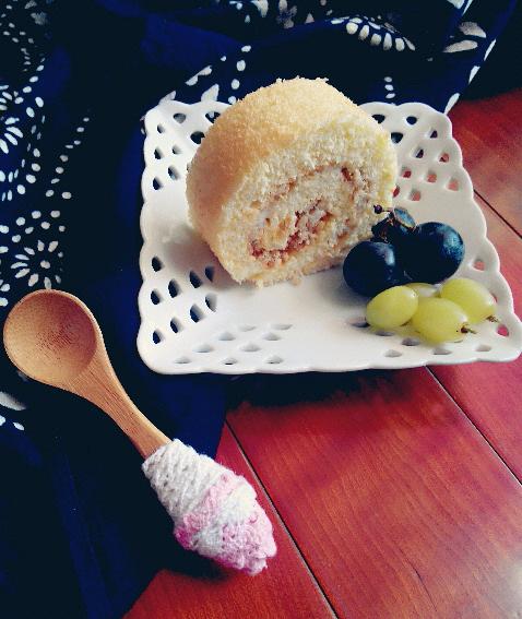 肉松戚风蛋糕卷（附极简宝宝肉松制作）