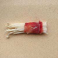 （汽锅蒸）金针菇牛肉卷的做法图解2