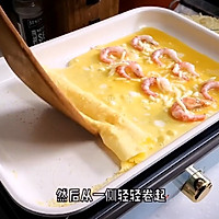 #轻食三剑客 嗨吃不怕胖#加拿大北极虾乳酪厚蛋烧的做法图解4