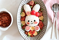 酸酸甜甜萌哒哒，宝贝最爱小白兔意式肉酱饭的做法