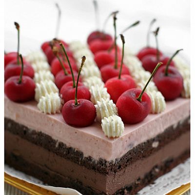 樱桃巧克力冻芝士蛋糕 