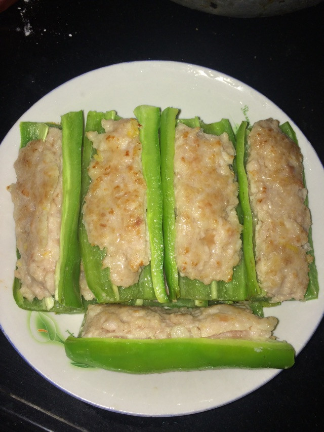 肉酿尖椒的做法