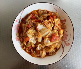 西红杮炒圆白菜#开胃#助消化的做法