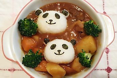 熊猫牛肉咖喱饭