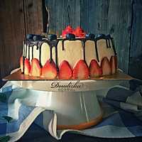 草莓奶油淋边蛋糕#有颜值的实力派#的做法图解12