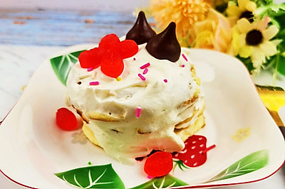 不用烤箱，一个平底锅就搞定的网红甜点－舒芙蕾松饼