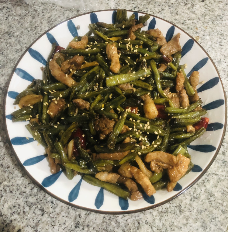 干煸豇豆（空气炸锅版）的做法