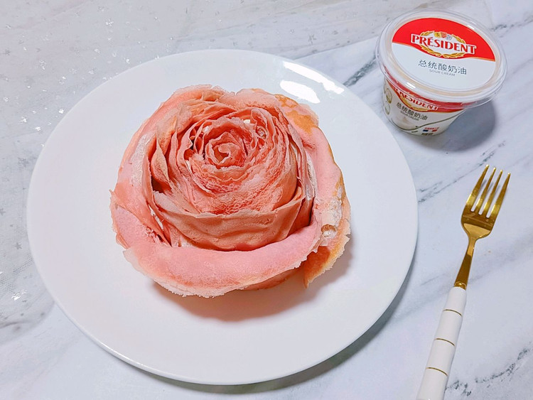 玫瑰花千层蛋糕的做法