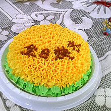 #硬核菜谱制作人##安佳儿童创意料理#裱花蛋糕～向日葵