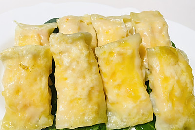 一个橘色的小包裹正送到您嘴里—煎虾泥馄饨