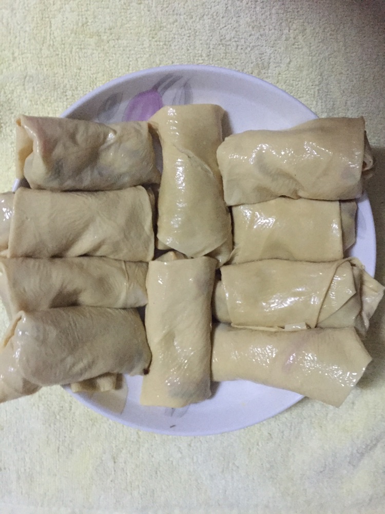 豆皮三丝卷的做法图解4
