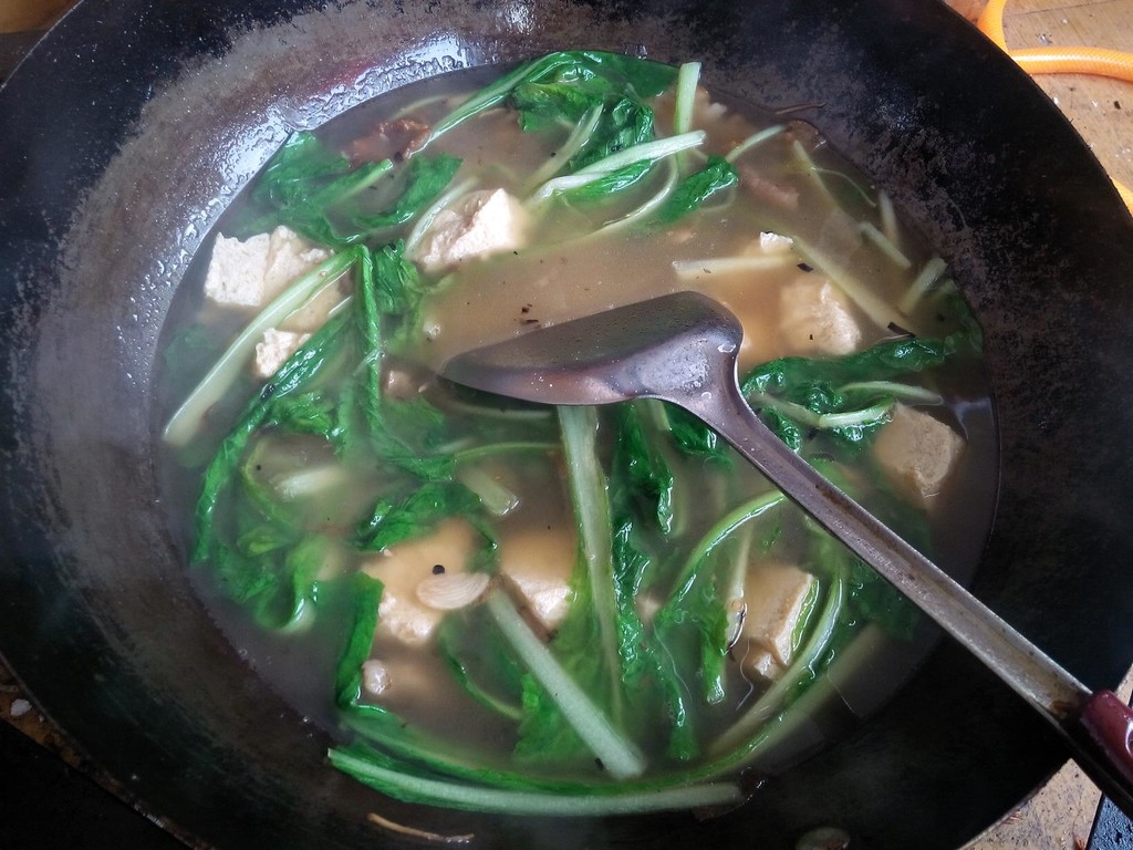 冻豆腐小白菜的做法图解5