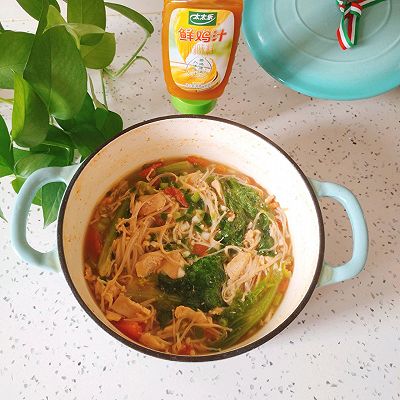 增肌减脂 番茄鸡肉汤～太太乐鲜鸡汁蒸鸡原汤