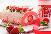 Fluff草莓棉花糖蛋糕卷的做法