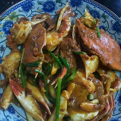 姜葱咖喱花蟹
