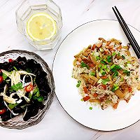 榨菜炒饭&芥末木耳的做法图解8