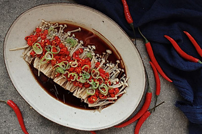 桌饭年夜菜 | 剁椒金针菇，唤醒你的味蕾和胃口