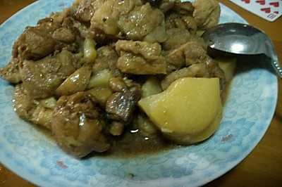 土豆烧鸡油豆腐