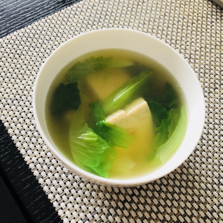 豆腐生菜汤的做法