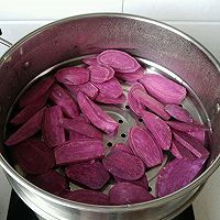 紫薯蜜豆糯米饼的做法图解1