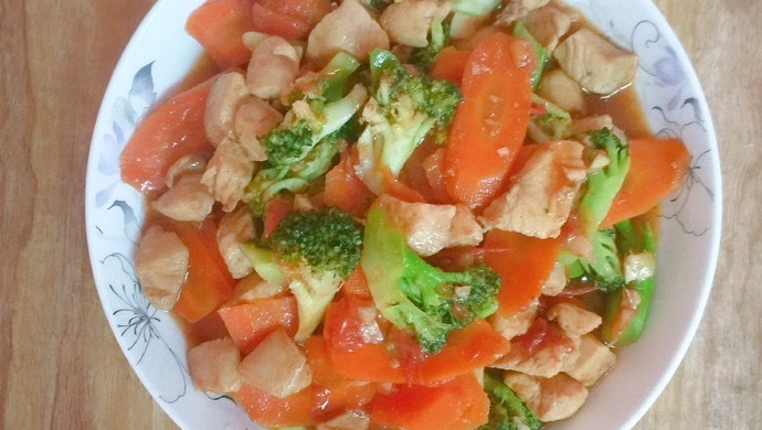 清淡主食~西兰鸡丁