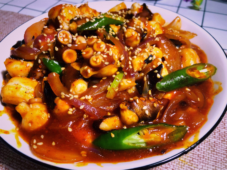 家乡味朝族菜  辣炒八爪鱼的做法