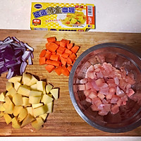 土豆胡萝卜鸡胸肉咖喱饭的做法图解1