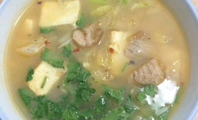 白菜猪肉炖豆腐