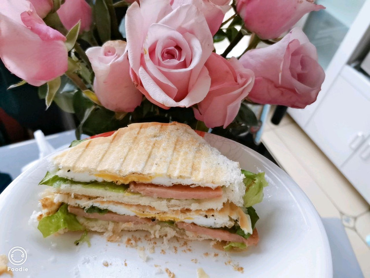 三明治机版午餐肉鸡蛋三明治的做法