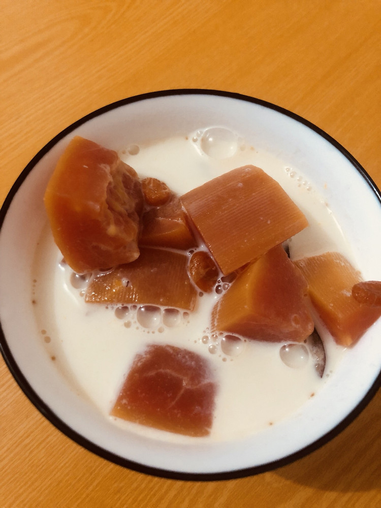 木瓜牛奶的做法