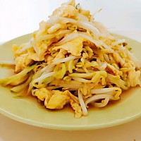 简单家常菜:豆芽炒鸡蛋的做法图解6
