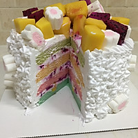 超简单彩虹蛋糕（有内涵）的做法图解10