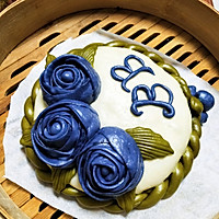 #520，美食撩动TA的心！#蓝色妖姬馒头蛋糕的做法图解18