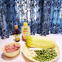 #让每餐蔬菜都营养美味#下饭的肉沫老黄瓜烧豌豆的做法图解1
