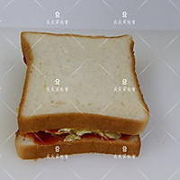 圆白菜烘蛋三明治#馅儿料美食，哪种最好吃#的做法图解9
